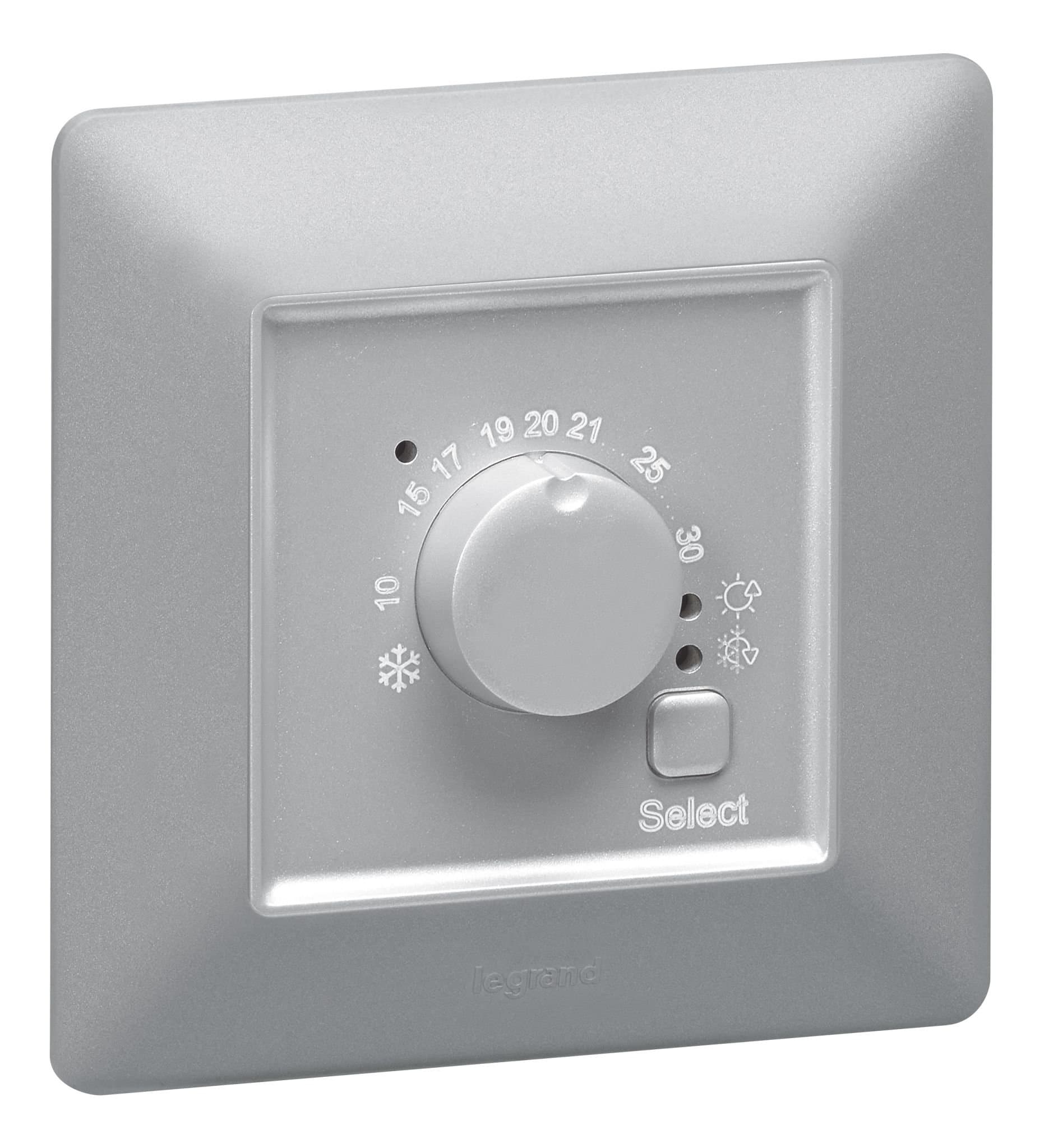 Legrand Valena LIFE Алюм Термостат комнатный электронный 752333 — миниатюра 4