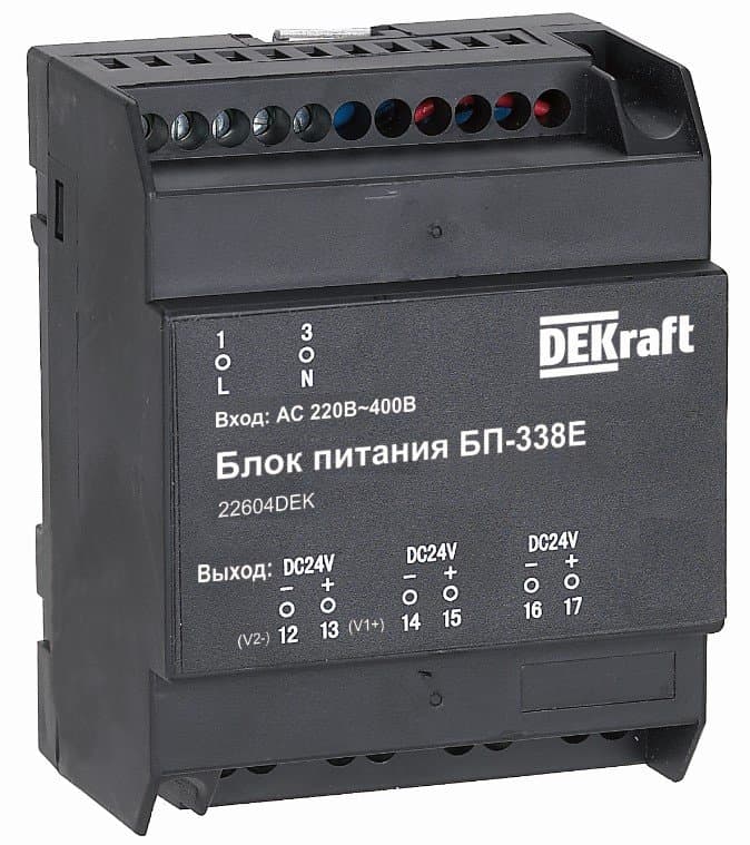 Dekraft Блок питания, Uвх 220В АС, Uвых 24В DC, 7 Вт