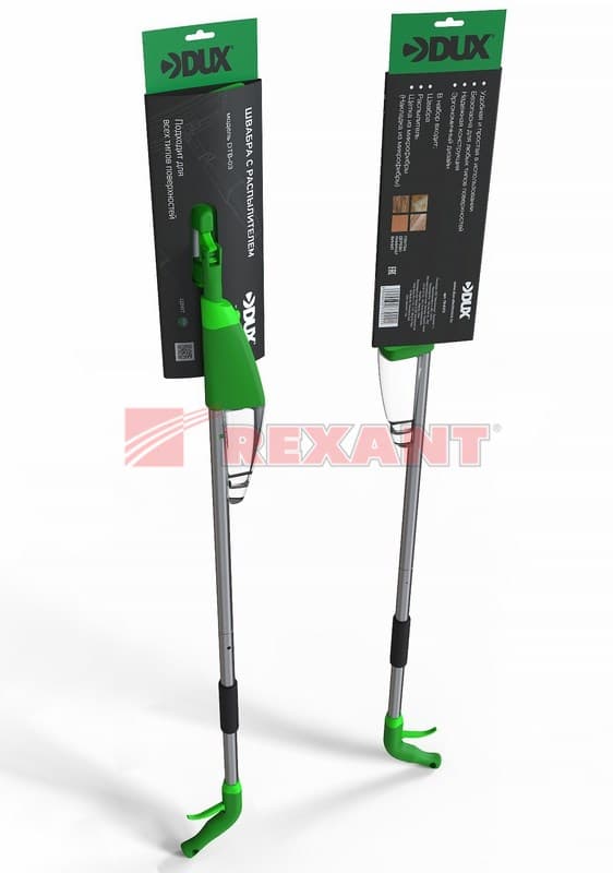 Швабра с распылителем DTB-03 (Green); в комплекте дополнительная накладка из микрофибры Rexant 70-0373 — миниатюра 2