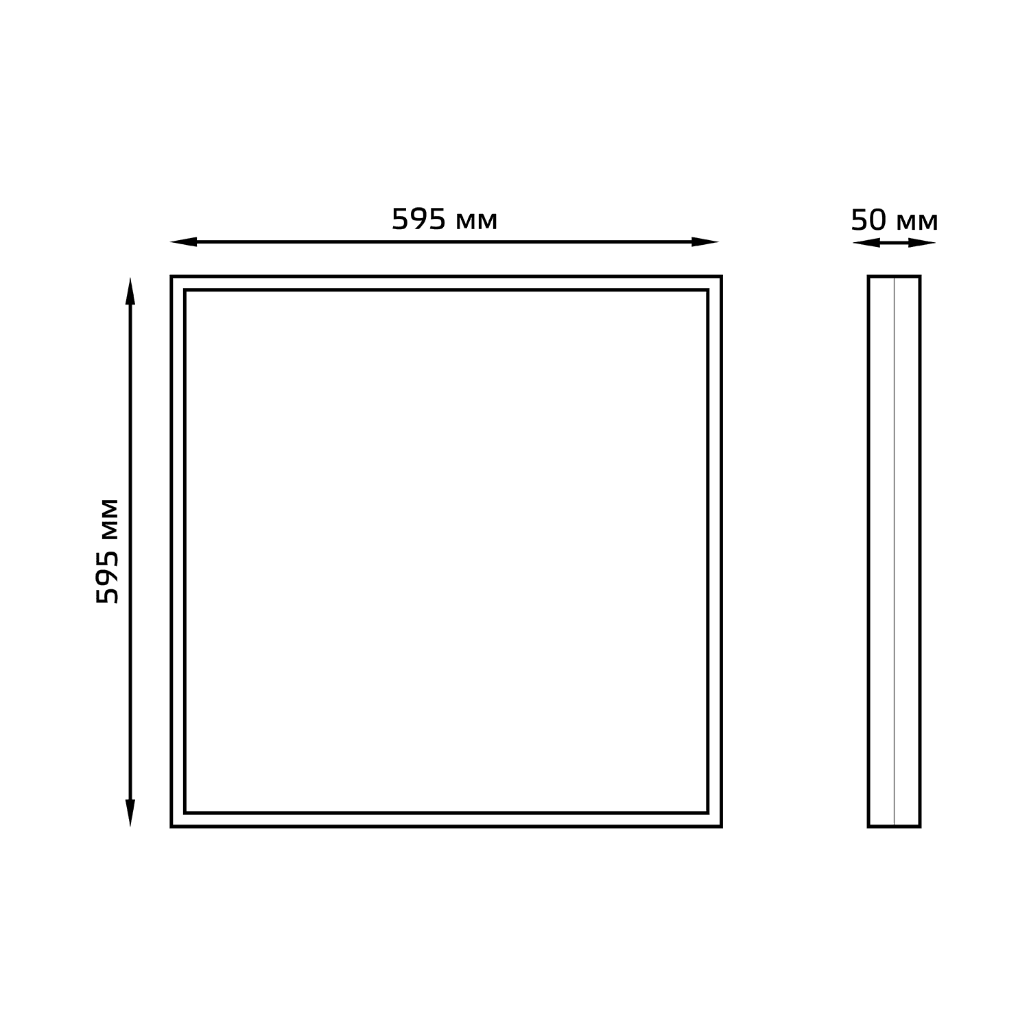 Gauss Светильник офисный MiR 35W 3500lm 5000K IP40 595*595*50мм призма LED G1-A0-00070-01G03-2003550 — миниатюра 4