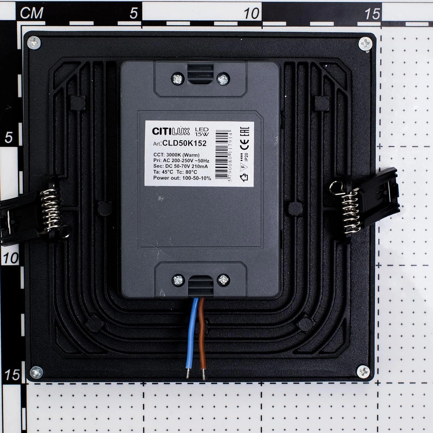 Citilux CLD50K152 Омега Черный Светильник Встр 15W*3000K — миниатюра 7