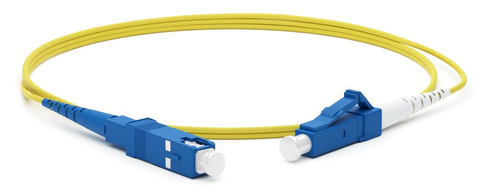 Hyperline FC-S2-9-LC/UR-SC/UR-H-1M-LSZH-YL Патч-корд волоконно-оптический (шнур) SM 9/125 (OS2), LC/UPC-SC/UPC, 2.0 мм, simplex, LSZH, 1 м 242784
