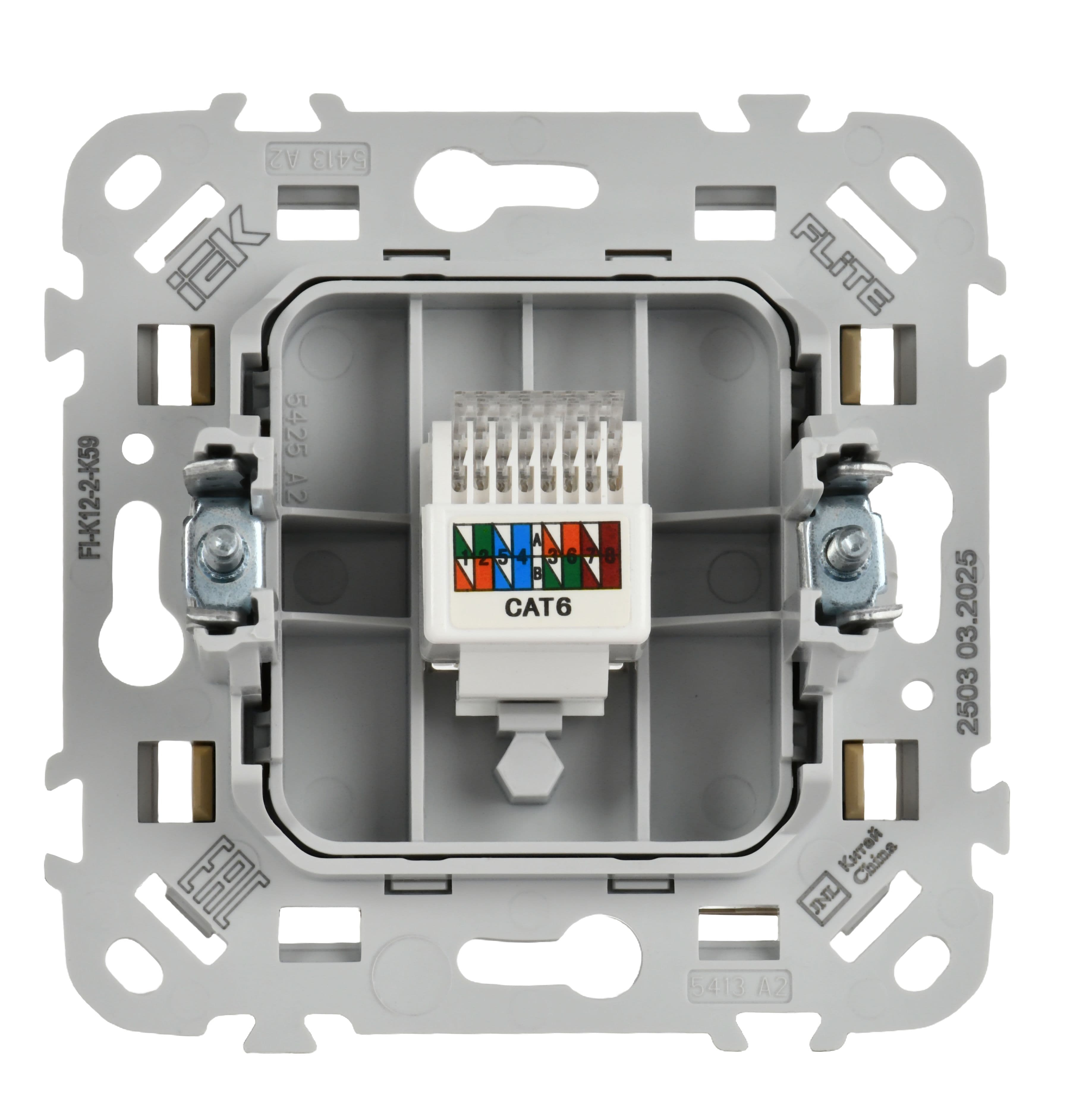 IEK FLITE Хаки Розетка компьютерная RJ45 категория 6 UTP — миниатюра 3