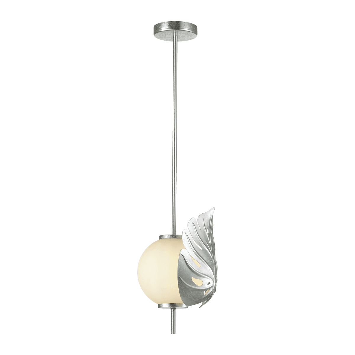 Odeon Light 4865/1 MODERN ODL_EX22 45 серебристый/белый/стекло Подвес E14 1*40W JUNGLE — миниатюра 2