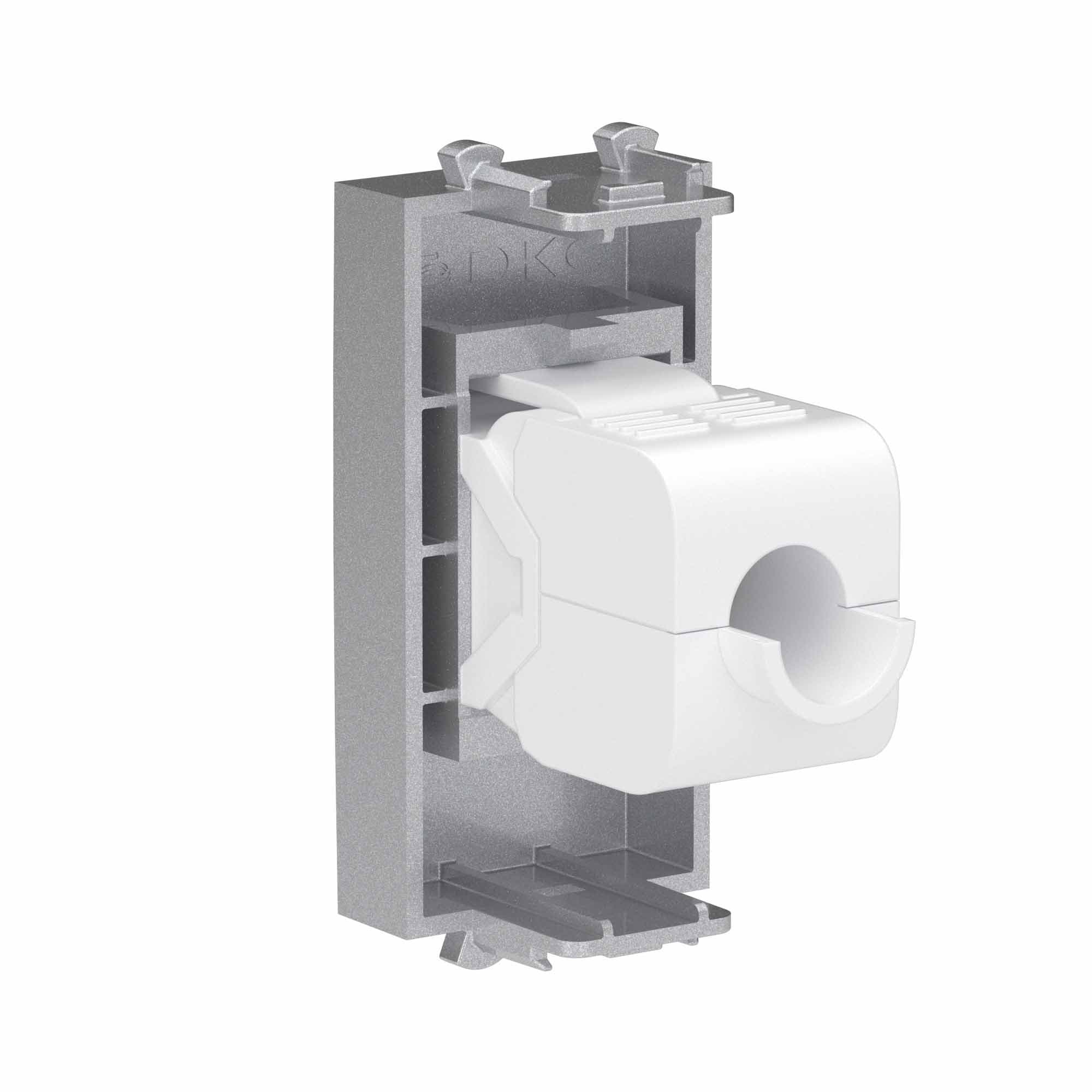 DKC Компьютерная розетка RJ-45 без шторки модульная, кат.6А, "Avanti", "Закаленная сталь", 1 модуль — миниатюра 3