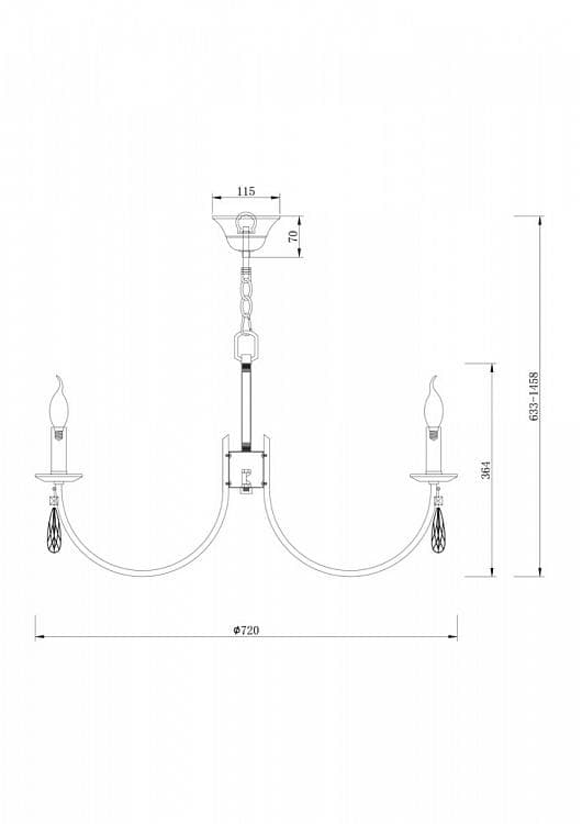 Freya Crystal Никель Люстра FR1006PL-08N — миниатюра 5