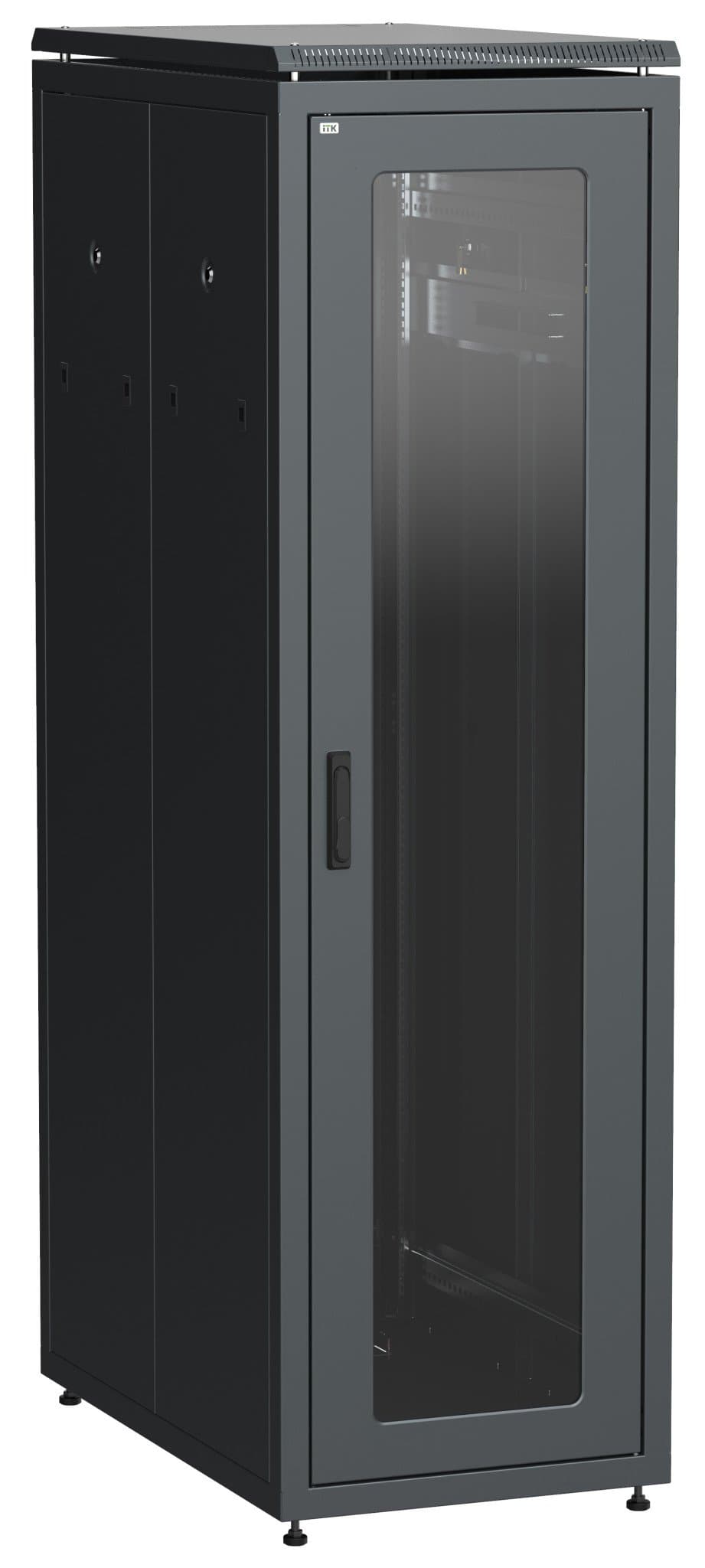 IEK ITK LINEA N 38U 800х1000мм стекл. пер. дв. задн. метал. чер. LN05-38U81-GM