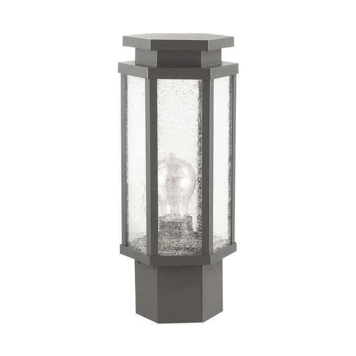 Odeon Light 4048/1B ODL18 704 темно-серый/белый Уличный светильник на столб IP44 E27 100W 220V GINO