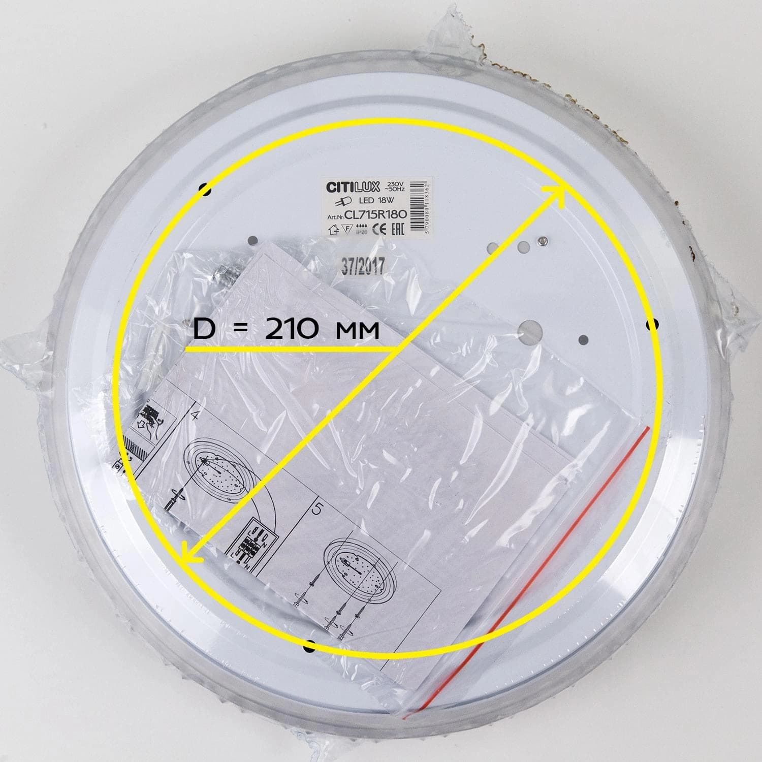 Citilux CL715R180 Kристалино Слим Светильник Наст-Потол — миниатюра 5