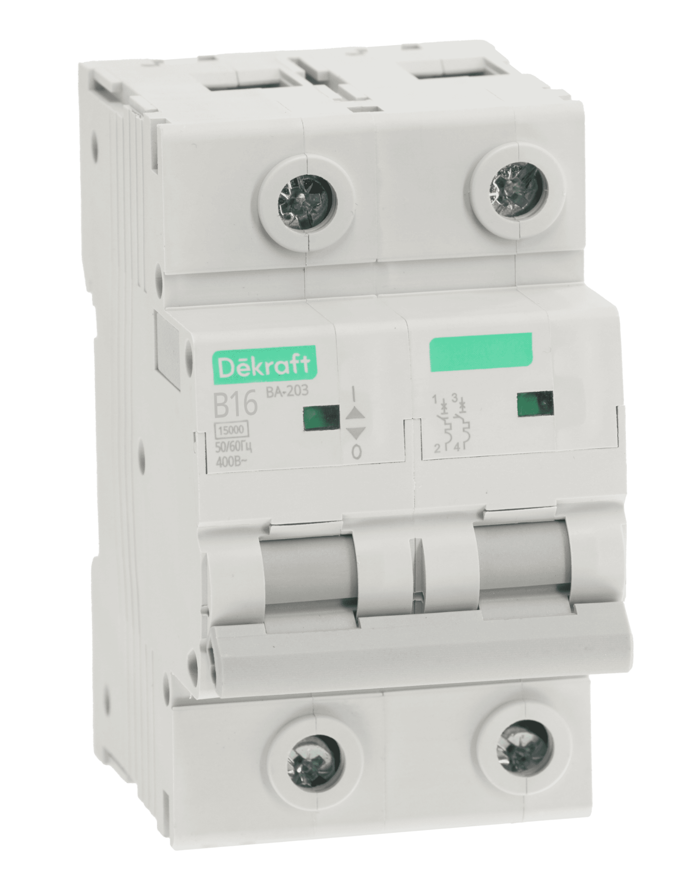 DEKraft ВА-203 Автоматический выключатель 2P 16A х-ка B 15кА — миниатюра 1