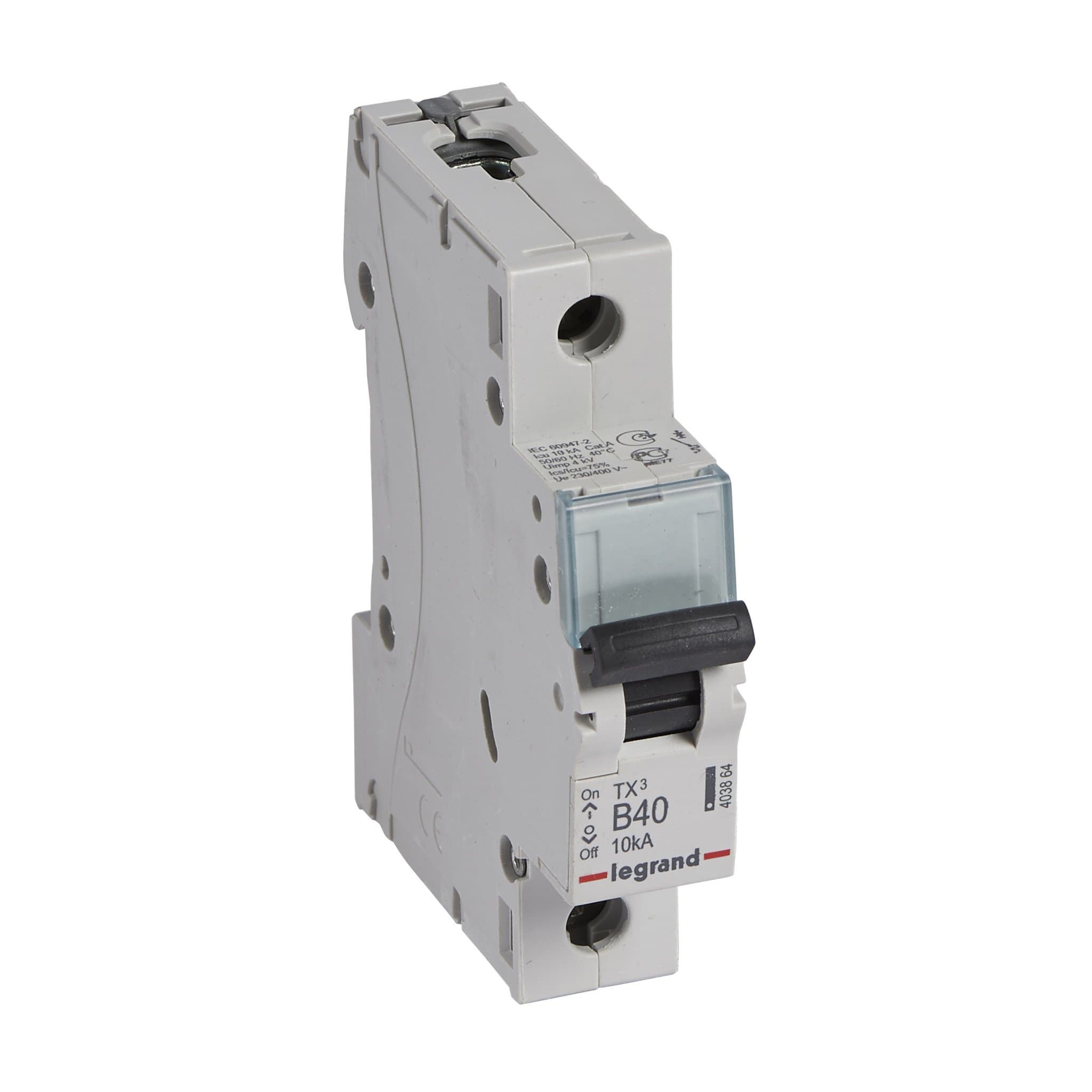 Legrand TX3 Автоматический выключатель 1P 40A (B) 6000/10kA 403864 — миниатюра 1