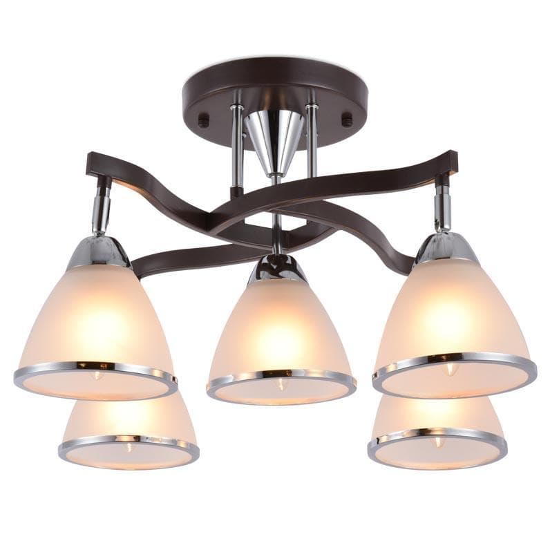 Ambrella Подвесная люстра TR3113/5 DCF/CH темный кофе/хром E27 max 40W 565*565*320 — миниатюра 1