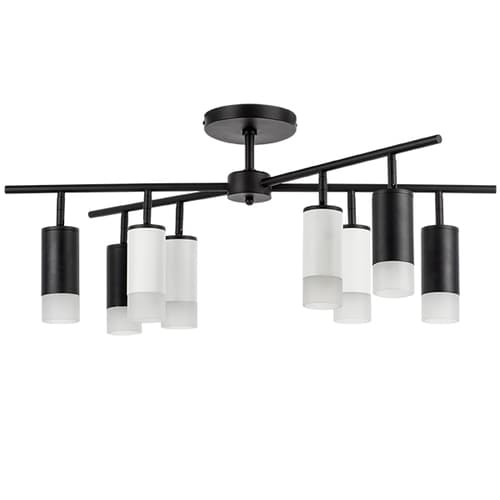 Lightstar LR7283743641 Люстра RULLO 8х50W GU10 ЧЕРНЫЙ/БЕЛЫЙ (571728+214437-4+214436-4+202431-8), шт