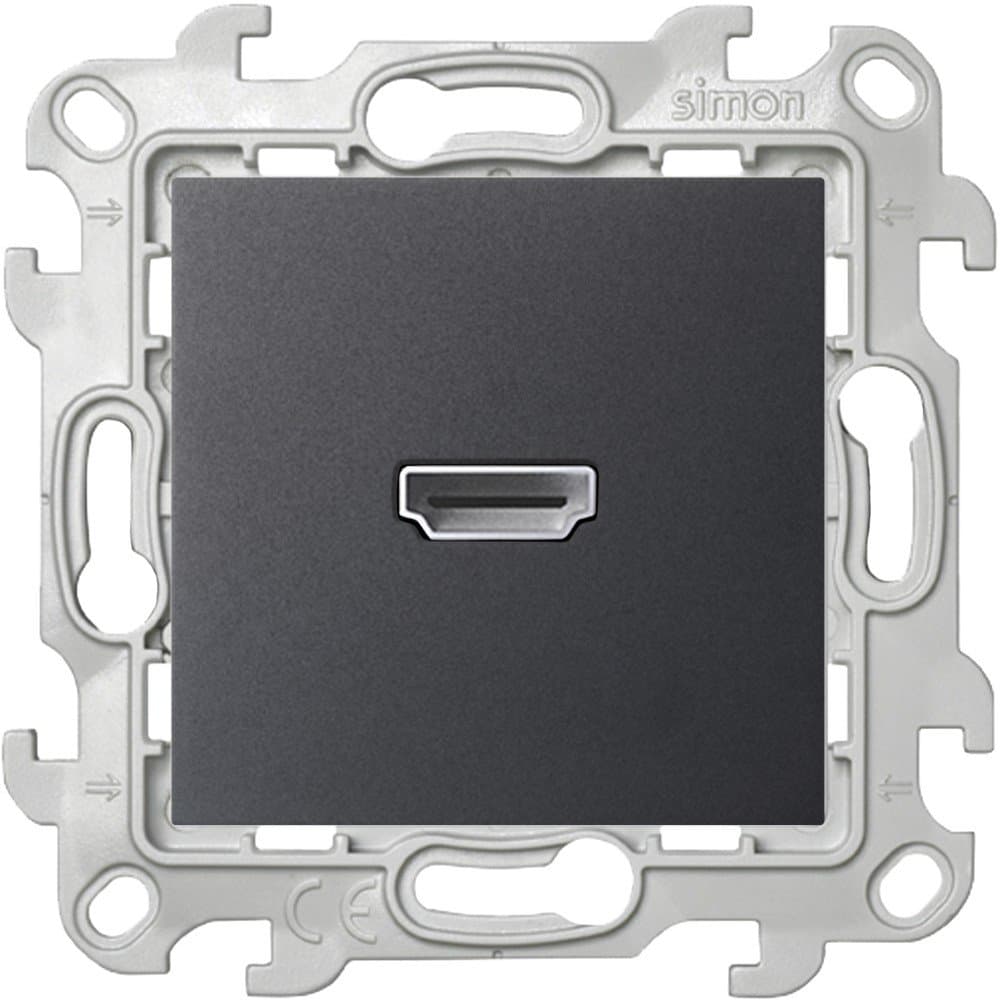Simon 24 Графит Коннектор HDMI 1.4 2411094-038 — миниатюра 2