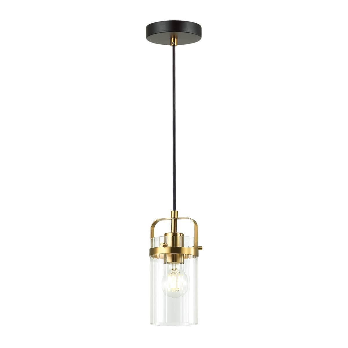 Odeon Light 4653/1 ODL20 568 черный/золотой/прозрачный Подвес E27 60W 220V KOVIS — миниатюра 1