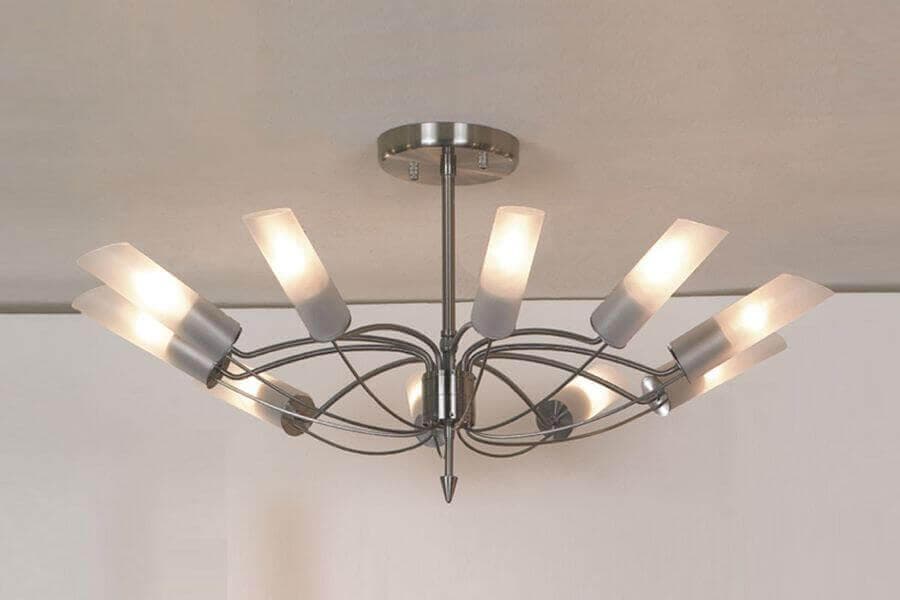 Lussole PROMO 2 Металл Никель /  Стекло Люстра E14 40W LSA-2813-10 — миниатюра 2