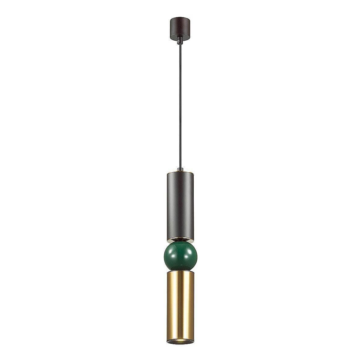 Odeon Light 4072/5L ODL19 17 черный/золото/зеленый Подвес GU10 1*5W SAKRA — миниатюра 1