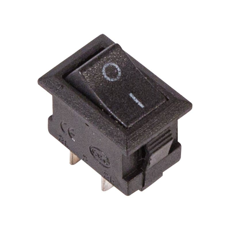 Выключатель клавишный 250V 3А (2с) ON-OFF черный Micro Rexant 36-2010