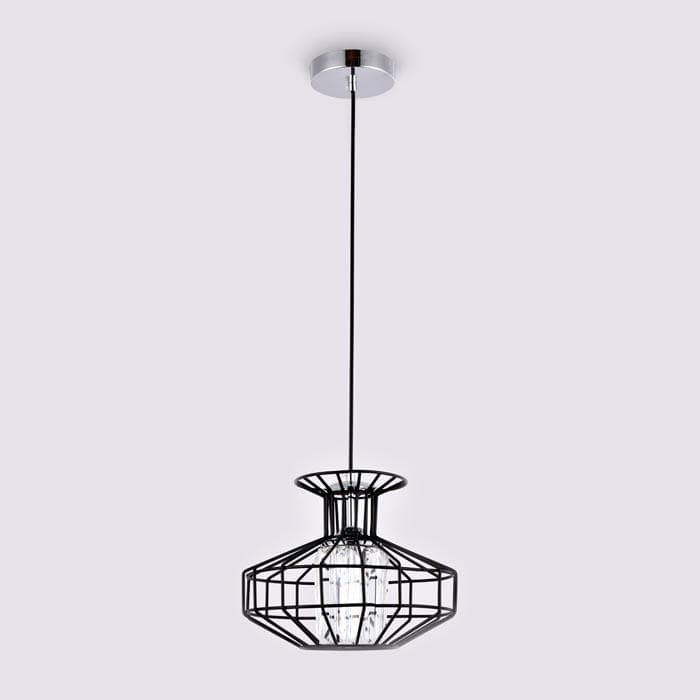 Ambrella Подвесной светильник в стиле лофт TR5850 BK/CL черный/прозрачный E27 max 40W D240*1200 — миниатюра 3