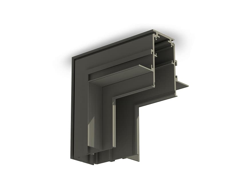 Ambrella Коннектор угловой внутренний для встраиваемого шинопровода Magnetic GL3363 BK черный 85*85*H60