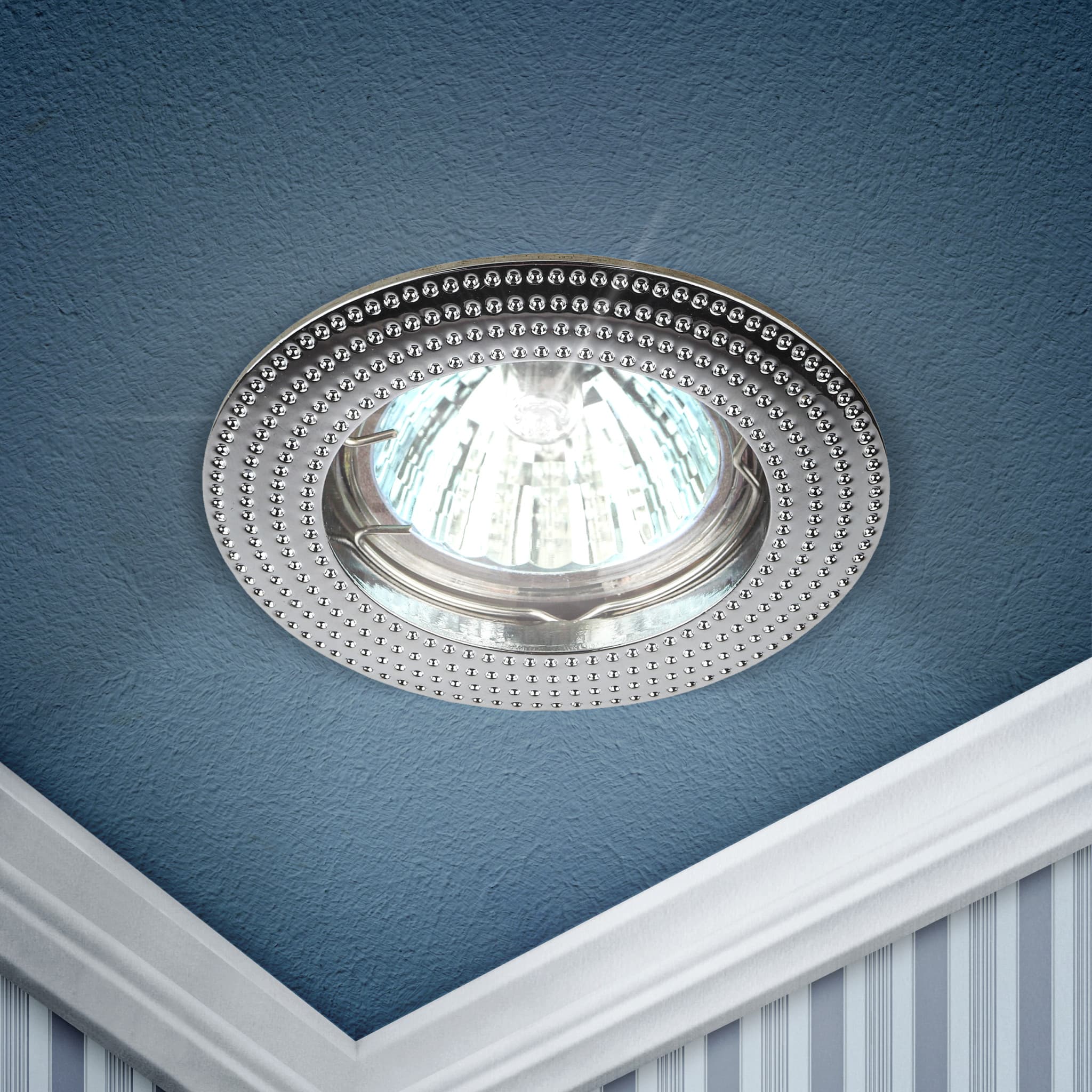 ЭРА KL55 CH Хром Светильник литой MR16,12V/220V, 50W