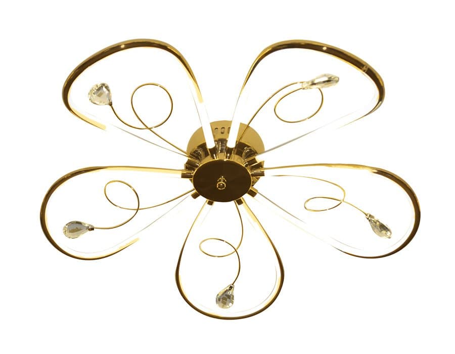 Ambrella Потолочный светодиодный светильник LC576/5 GD золото 65W 4200K 620*620*110 (Без ПДУ)