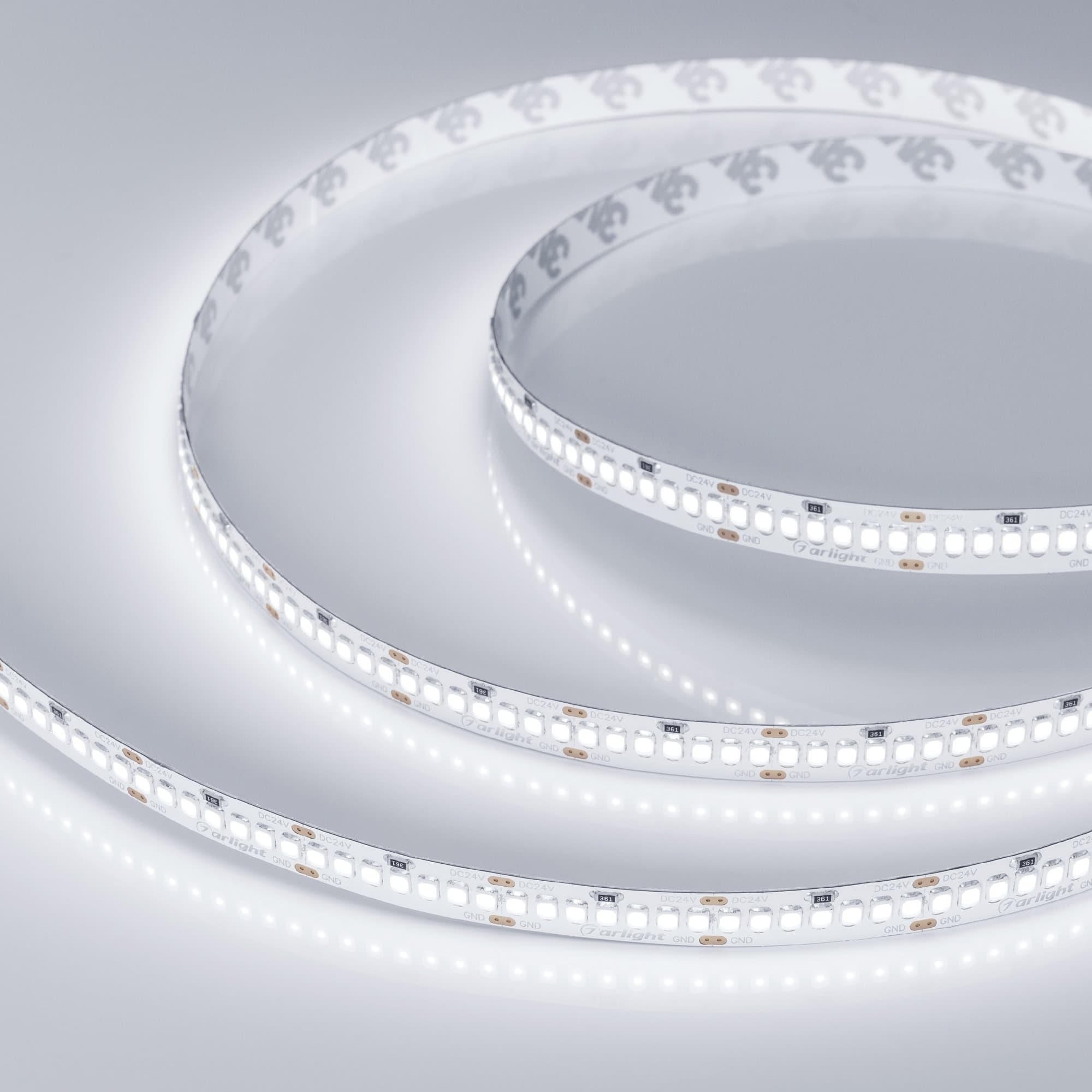 Arlight Светодиодная лента RT 2-5000 24V White6000 10mm (2835, 252 LED/m, LUX) (10 Вт/м, IP20) 022648 — миниатюра 3