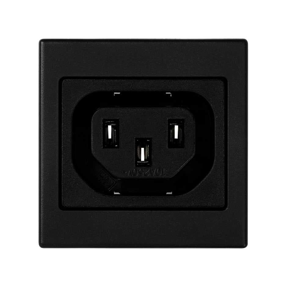 Simon Connect Графит Плата c 1-м разъёмом мама IEC320, 45х45мм K306A-14
