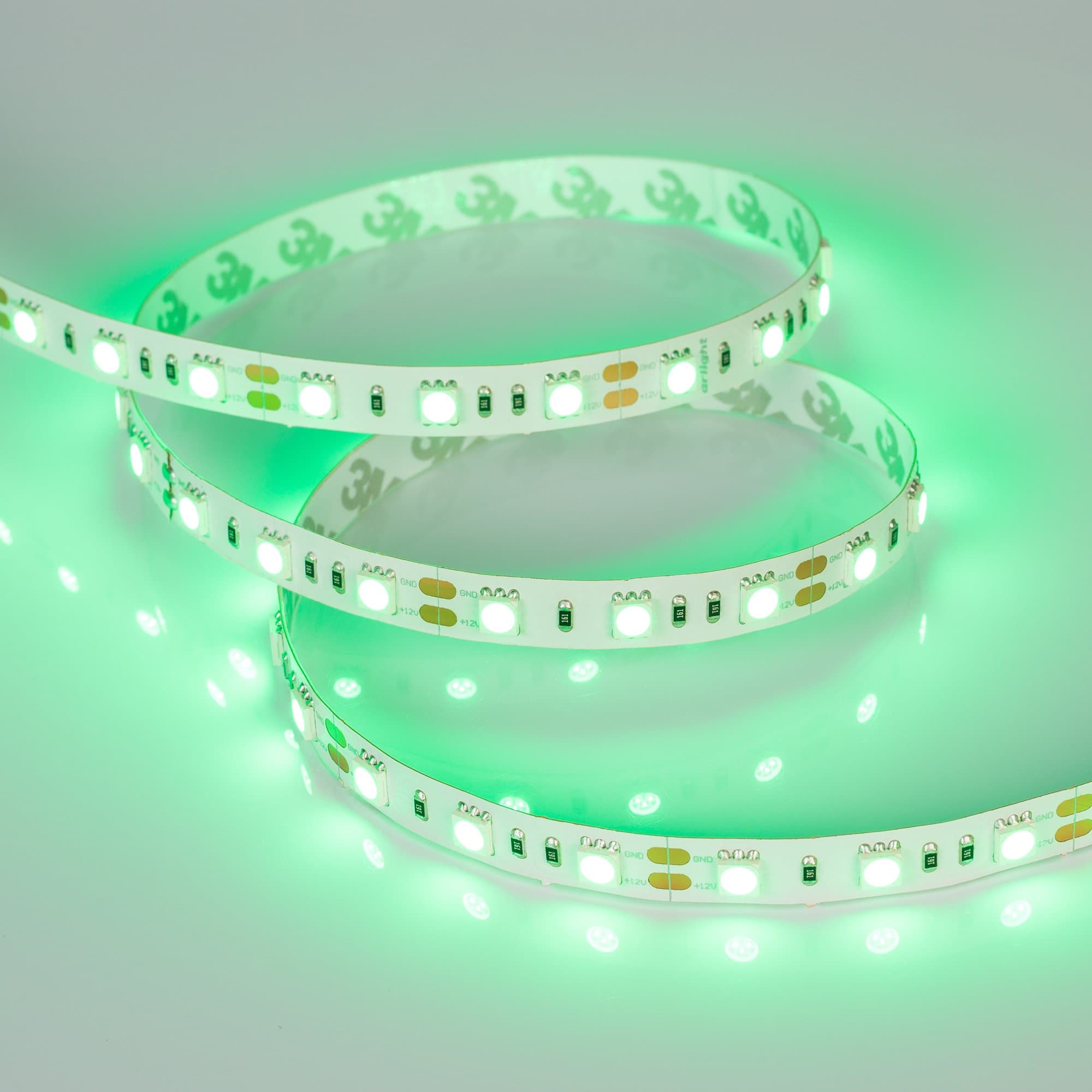 Arlight Светодиодная лента RT 2-5000 12V Green 2x (5060, 300 LED, LUX) (14.4 Вт/м, IP20) 012337 — миниатюра 2