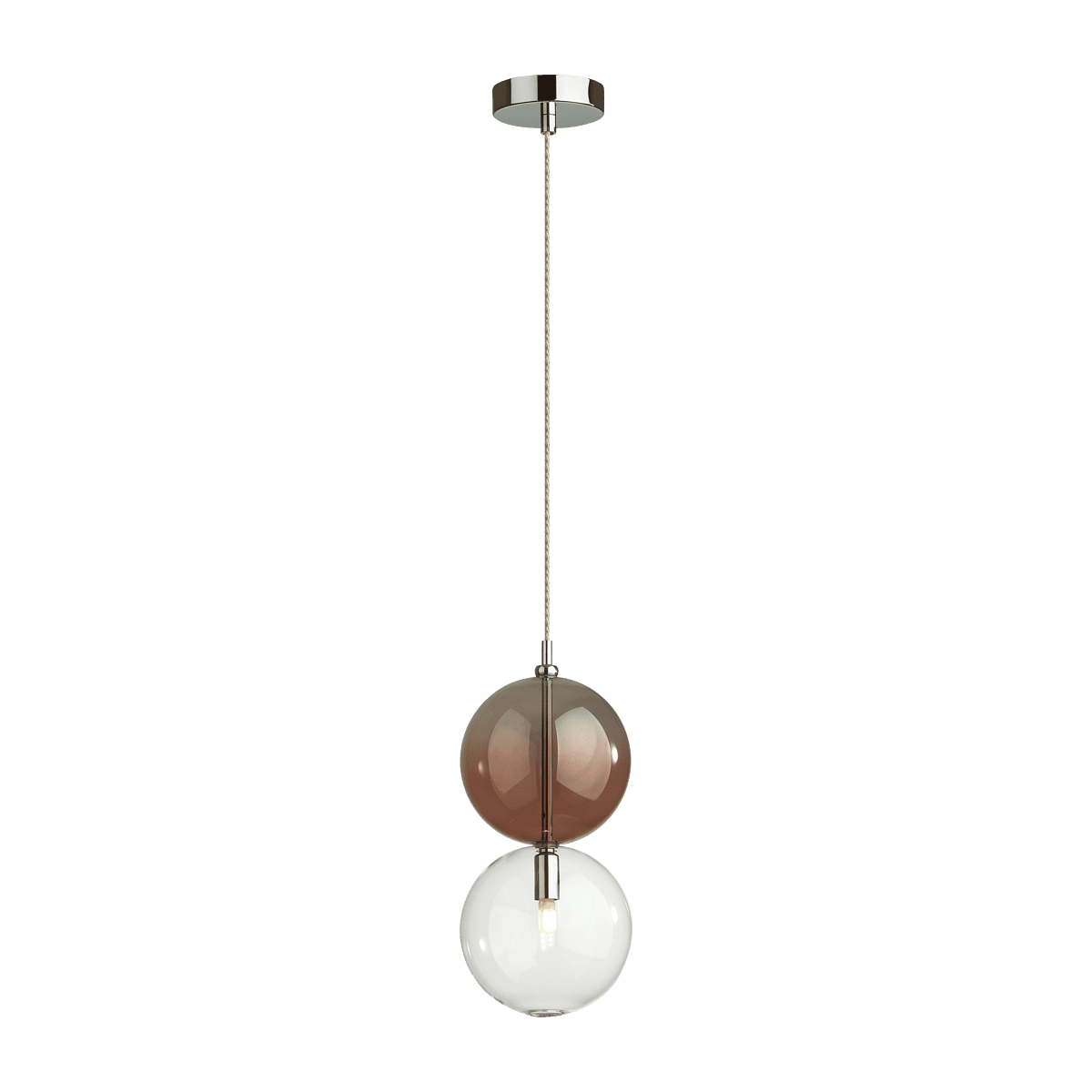 Odeon Light 4980/1C PENDANT ODL22 239 хром/ темн.бордовый/стекло Подвес G9 1*40W TWIXY — миниатюра 2