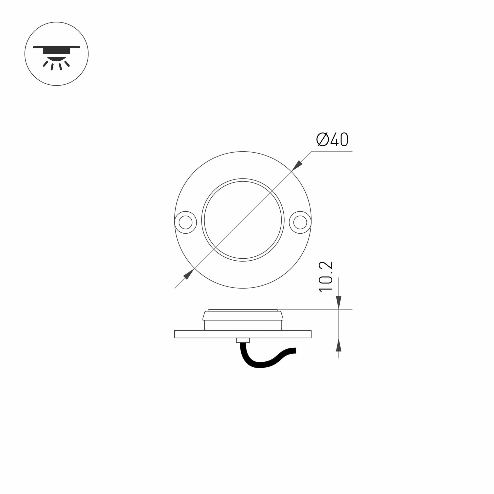 Arlight Светильник ART-DECK-LAMP-R40-1W Warm3000 (SL, 120 deg, 12-24V) (IP67 Металл, 3 года) 024925 — миниатюра 5