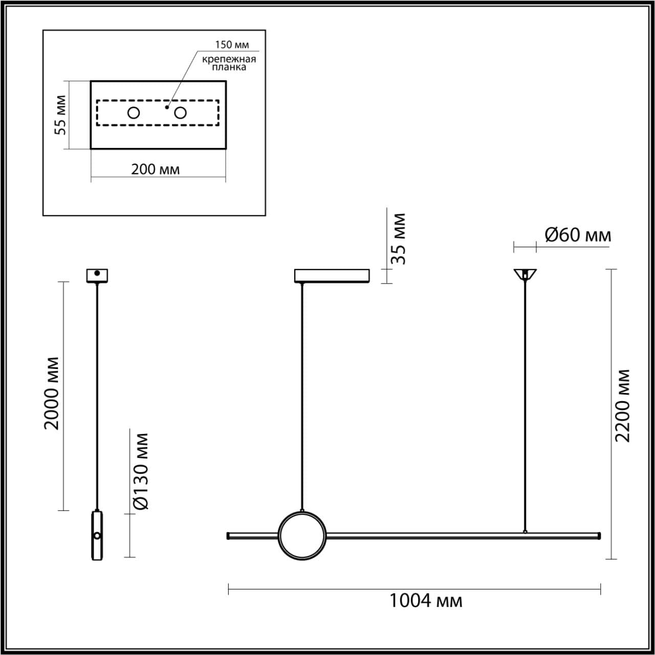 Odeon Light 6601/30L HIGHTECH ODL23 127 черный/античная бронза/металл Подвесной св-к IP20 LED 30W 1800Лм 3000K STILO — миниатюра 3