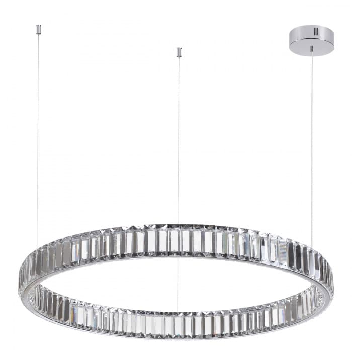 Odeon Light 4930/45L хром/прозрачный металл/хрусталь Люстра LED 45W 4000K 5350Лм VEKIA