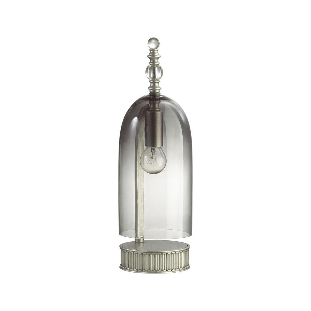 Odeon Light 4882/1T NEO ODL_EX22 25 серебристый/дымчатый/стекло Настольная лампа E14 1*40W BELL — миниатюра 1