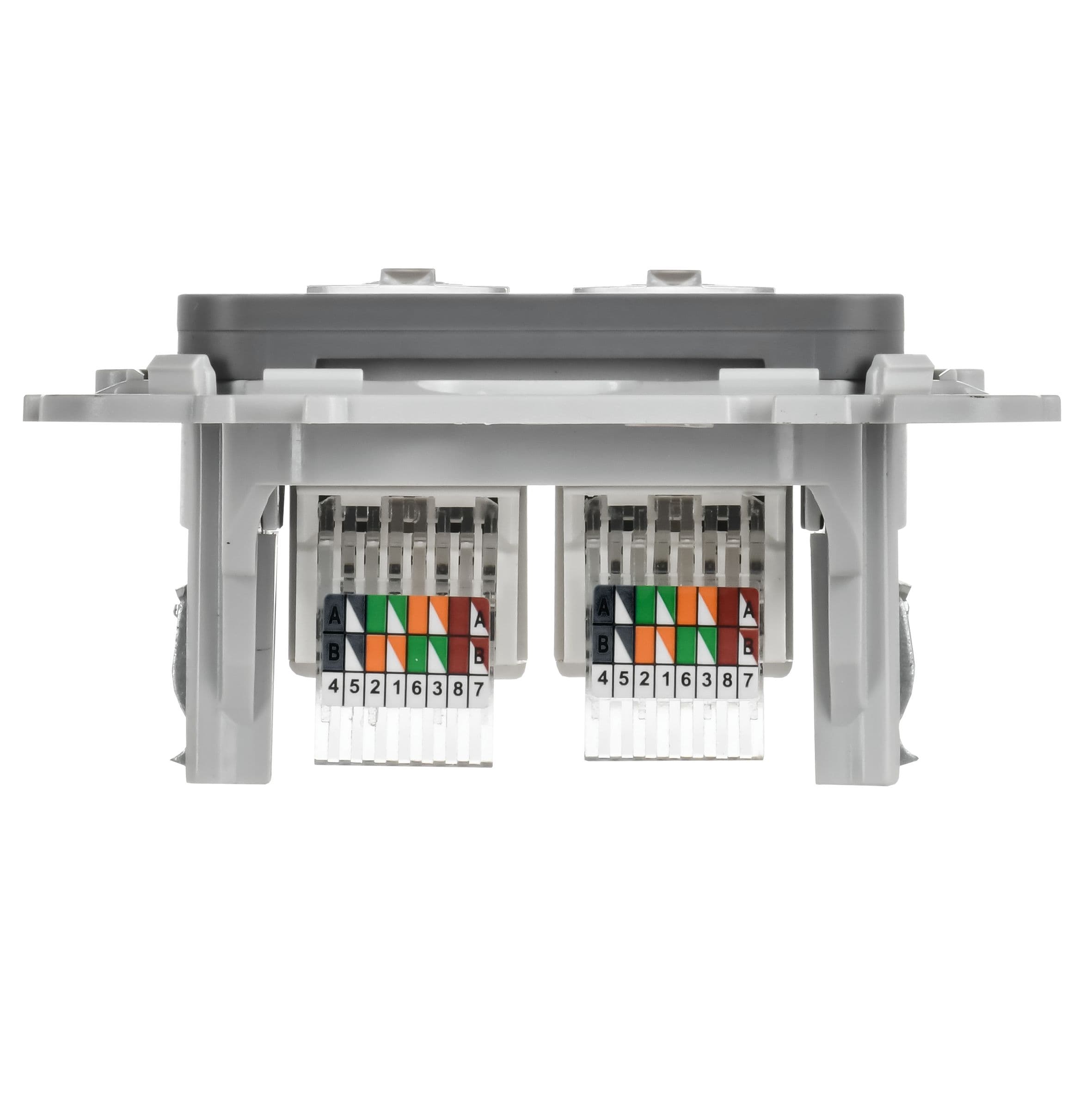 IEK FLITE Мокрый асфальт Розетка 2-местная компьютерная RJ45 категория 5Е UTP — миниатюра 4