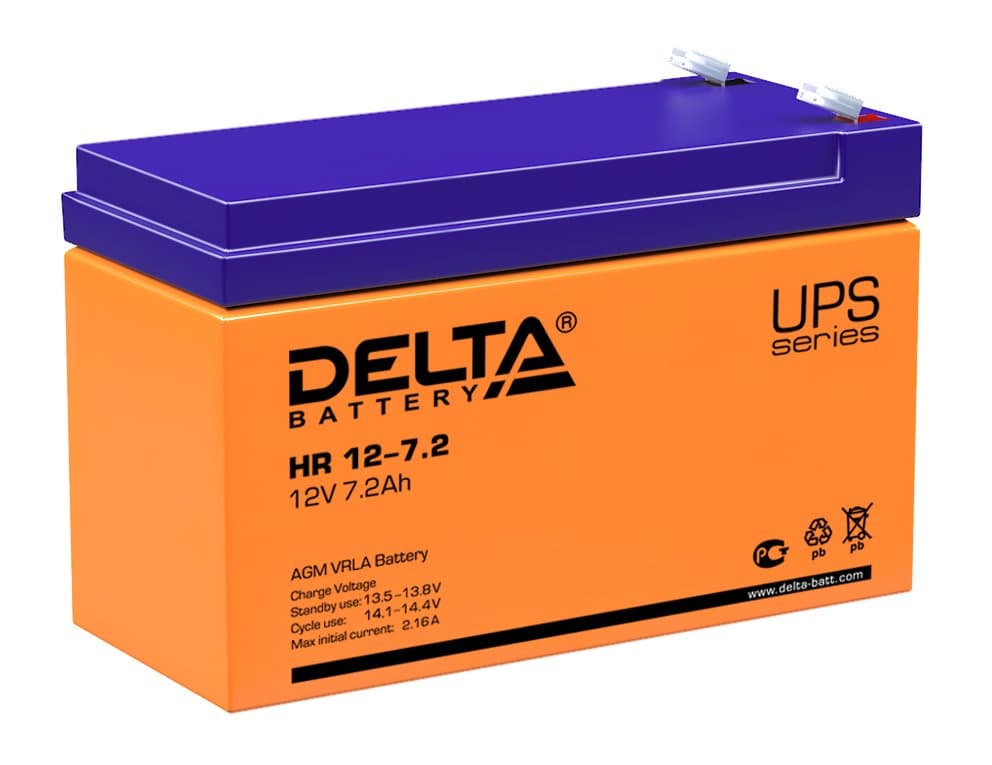 Delta Аккумулятор HR 12-7.2 (12V/7.2Ah)