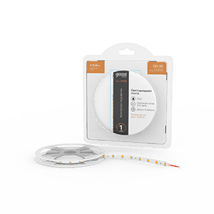Gauss Лента Basic 12V 4,8W/m 312lm/m 3000K IP20 LED 5m 1/100 BT005 — миниатюра 1