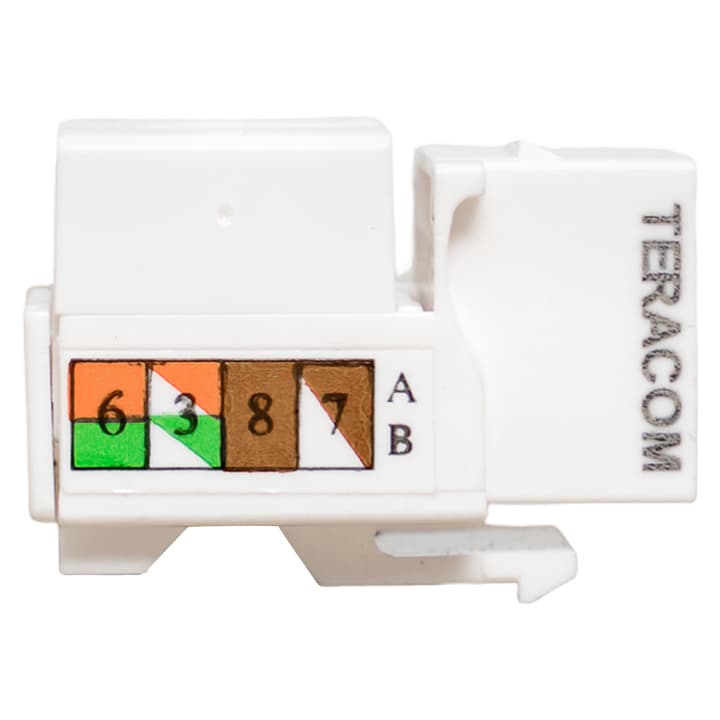 EKF TeraLINK PRO Модуль Keystone TeraLINK PRO Cat.6 RJ-45 неэкранированный 110 IDC 90 градусов белый — миниатюра 3