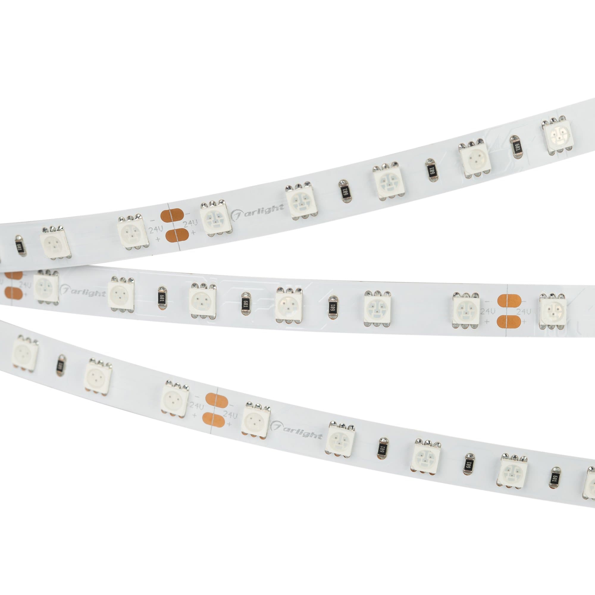 Arlight Светодиодная лента RT 2-5000 24V Yellow 2x (5060, 300 LED, LUX) (14.4 Вт/м, IP20) 008816 — миниатюра 1