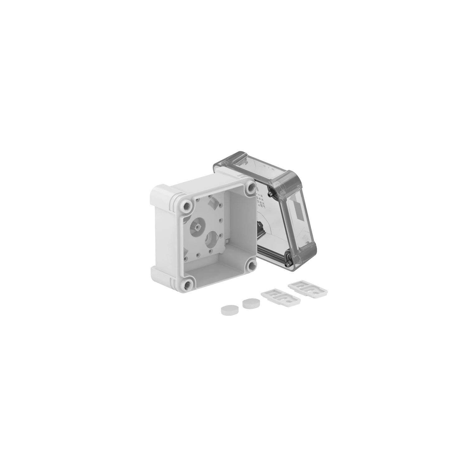 OBO Bettermann Распределительная коробка X02C, IP 67, 95х95х72 мм, сплошная стенка, с прозрачной крышкой 2005524