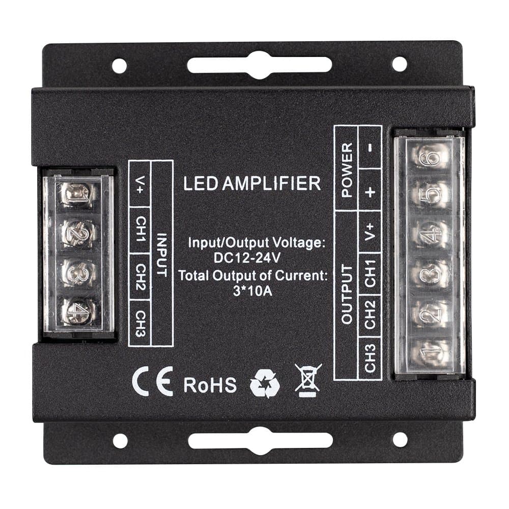 Arlight Усилитель ARL-5022-RGB (12-24V, 3x10A, 360-720W) (IP20 Металл, 3 года) 027140 — миниатюра 2
