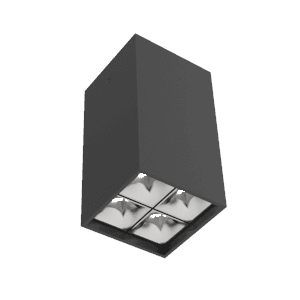 Varton Светодиодный светильник DL-Box Reflect Multi 2x2 накладной 14 Вт 4000 К 80х80х150 мм RAL9005 черный муар 36° V1-R0-90254-20L36-2001440