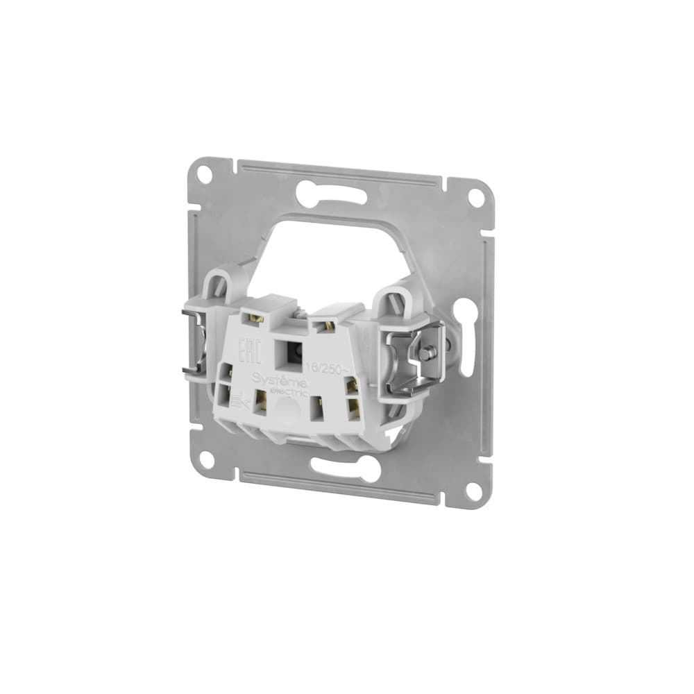 Systeme Electric Glossa Белый Розетка без заземления, 16А, мех., быстрозажим. клем. — миниатюра 3