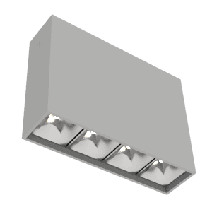 Varton Светодиодный светильник DL-Box Reflect Multi 1x4 накладной 10 Вт 4000 К 150х40х115 мм RAL7045 серый муар 24° DALI V1-R0-70252-20D20-2001040