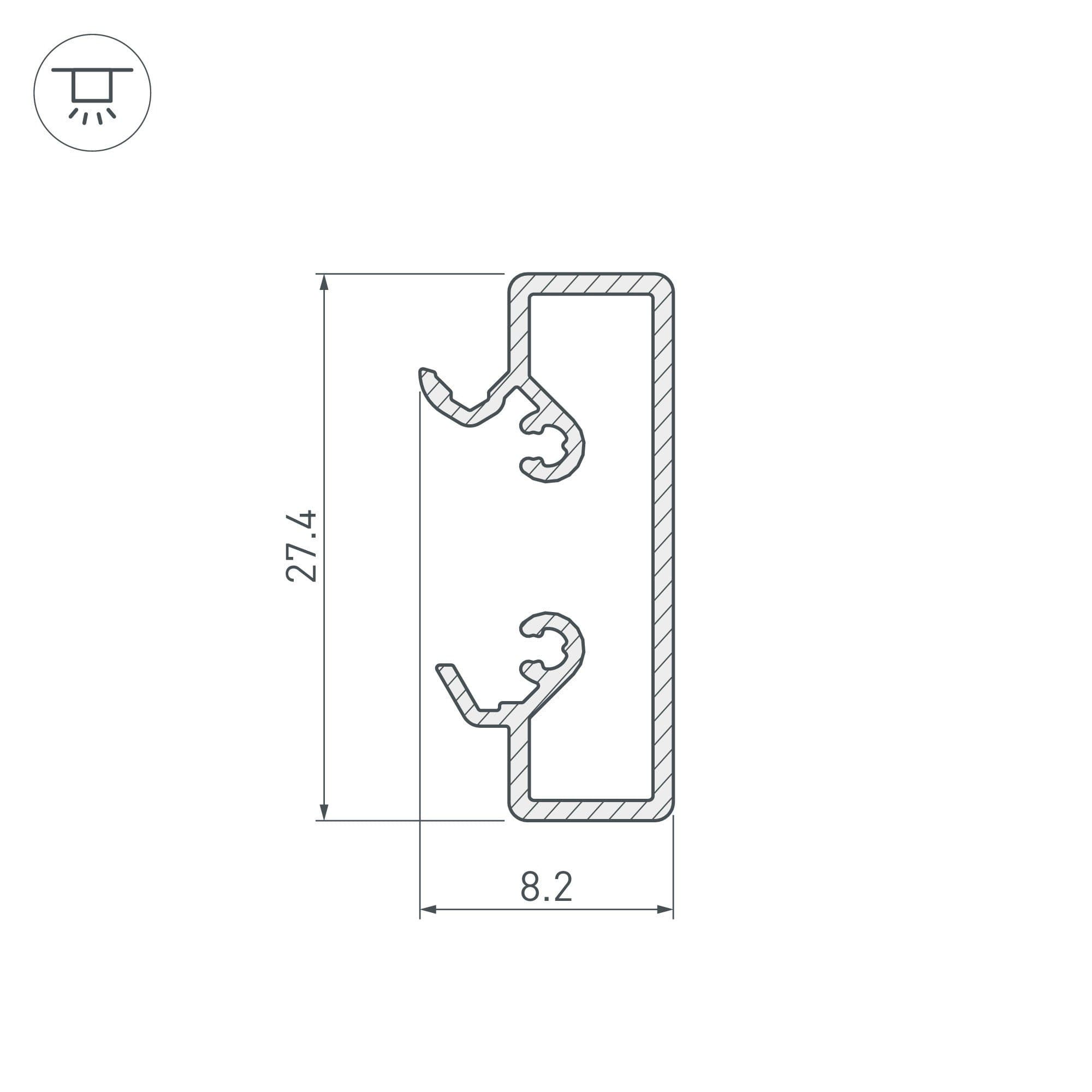 Arlight Основание ALU-BASE-2000 Small (Металл) 015467 — миниатюра 2