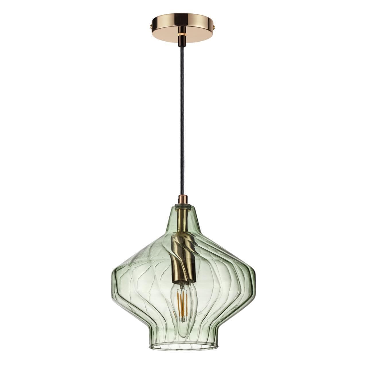 Lumion 4585/1 SUSPENTIONI LN21 золотой, зеленый Подвес E14 60W 220V DOVE — миниатюра 1