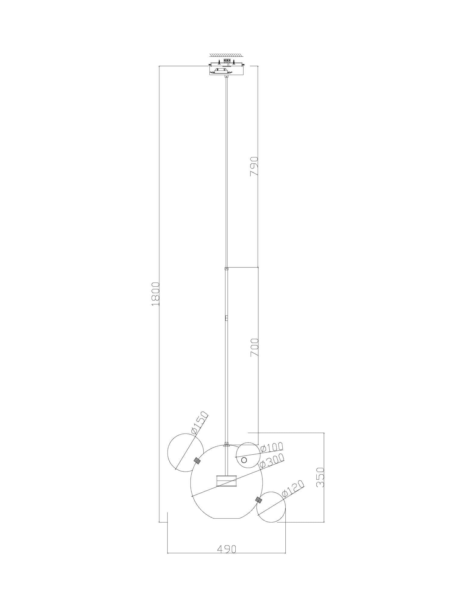 Freya Modern Латунь Светильник подвесной FR5128PL-L10BS — миниатюра 8