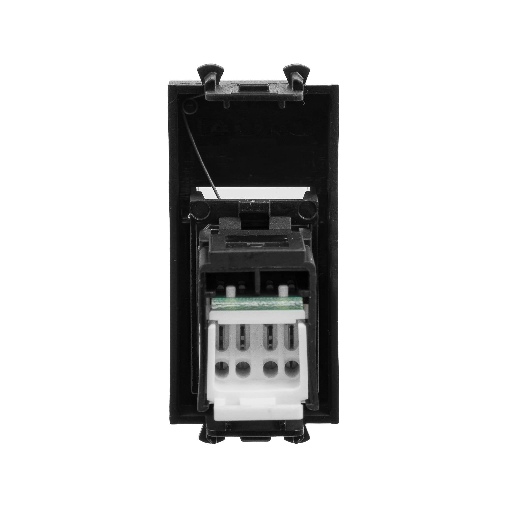 DKC Компьютерная розетка RJ-45 модульная, кат.6, "Avanti", "Черный матовый", 1 модуль — миниатюра 3