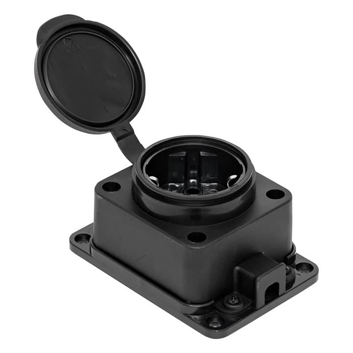 EKF Basic Розетка настенная с защитной крышкой каучуковая 230В 2P+PE 16A IP44 — миниатюра 4