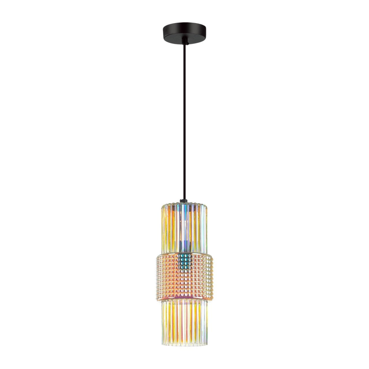 Odeon Light 5018/1 MODERN ODL23 335 черный/разноцветный металл/стекло Подвес E14 1*40W PIMPA